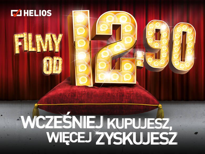 „Wcześniej kupujesz, więcej zyskujesz”  - filmy od 12,90 zł w kinie Helios w Rzeszowie!