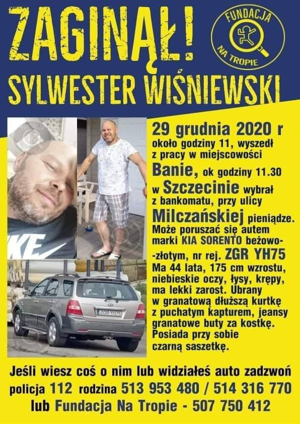 Zaginął Sylwester Wiśniewski. Ostatni raz widziany przy bankomacie w Szczecinie