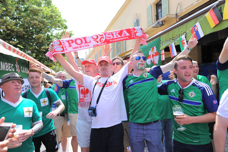 Nicea w czasie Euro 2016. Kibice przed meczem Polska-Irlandia