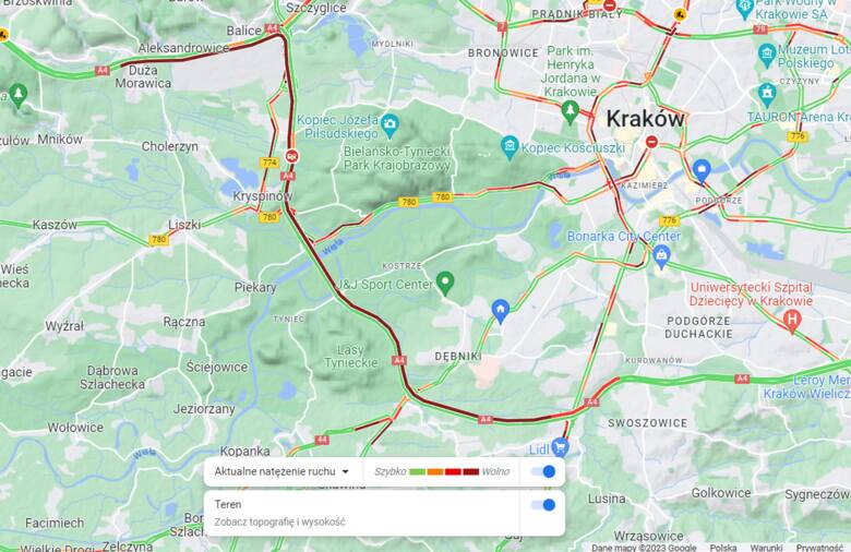 Wypadek na autostradowej obwodnicy Krakowa. Kierowcy utknęli w ogromnym korku