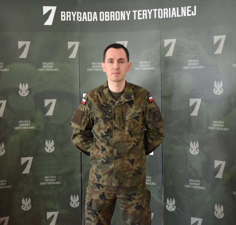 por. Tomasz Klucznik, oficer prasowy 7. Pomorskiej Brygady Obrony Terytorialnej