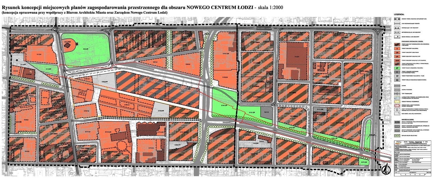 Plan zagospodarowania przestrzennego Nowego Centrum Łodzi [MAPA