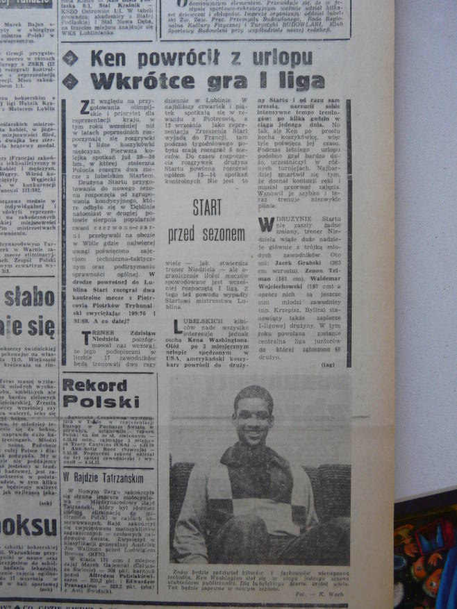 Kent Washington napisał książkę. Legendarny koszykarz Startu Lublin wspomina pobyt w Polsce