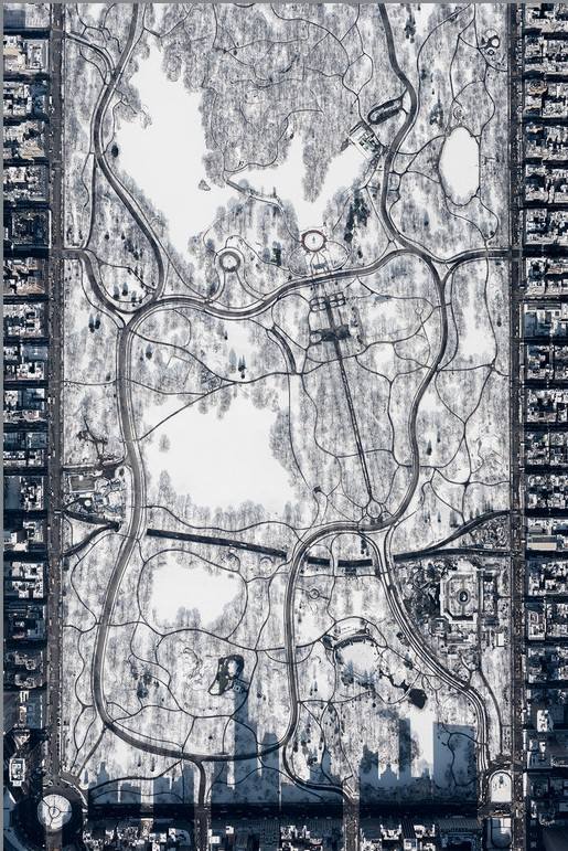 Zwycięskie zdjęcie „Snowy Central Park at 10,000 feet” (ang. „Śnieżny Central Park na wysokości 10 000 stóp”)