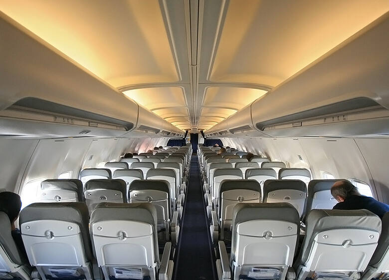 Wnętrze samolotu