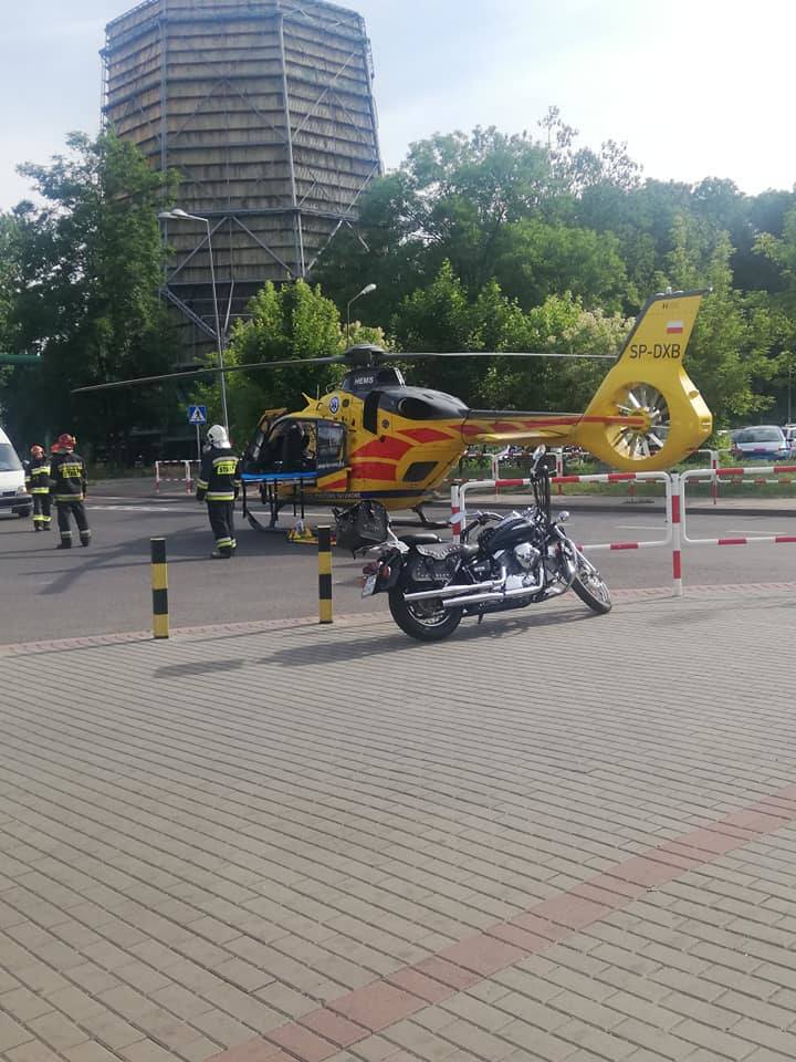 Wypadek motocyklisty przy kopalni Jankowice w Rybniku