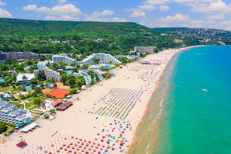 Plaża w Złotych Piaskach w Bułgarii
