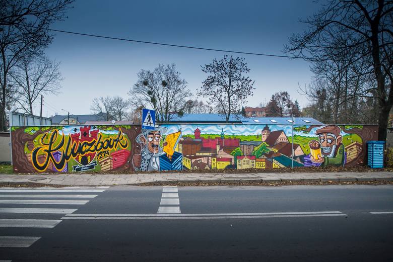 Mural przy ul. Wołczyńskiej w Kluczborku.