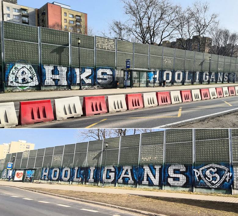 Kibice Ruchu Chorzow Przemalowali Graffiti Gks Katowice Na Giszowcu Zdjecia Ekrany Akustyczne Przy Pszczynskiej Ciagle Sa Tak Ozdabiane Sportowy24 Pl