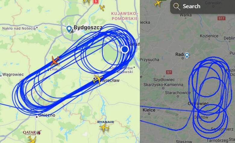 Trasy kołowania latających cystern NATO nad Polską można śledzić w internecie w czasie realnym