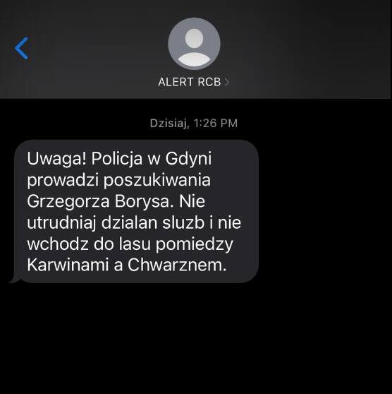 Mieszkańcy Gdyni otrzymują Alert RCB.