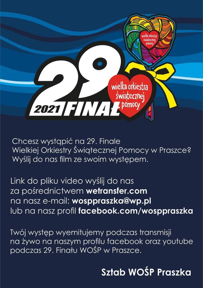 Program 29. finału WOŚP w Praszce