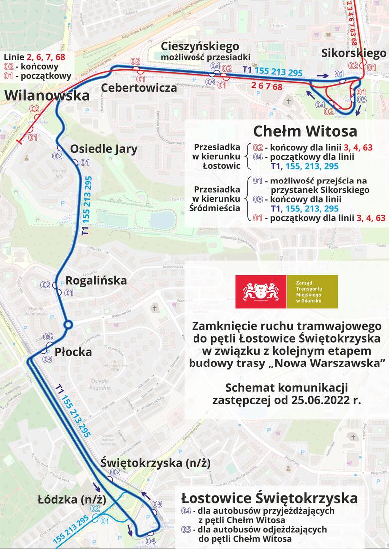 Wstrzymany ruch tramwajów na al. Havla w Gdańsku (23.06.2022). Zmiany będą obowiązywać do końca sierpnia 2022!