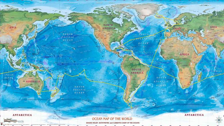 Podróż dookoła świata ma trwać ok trzech lat! Obejmuje 5 oceanów i 7 kontynentów.