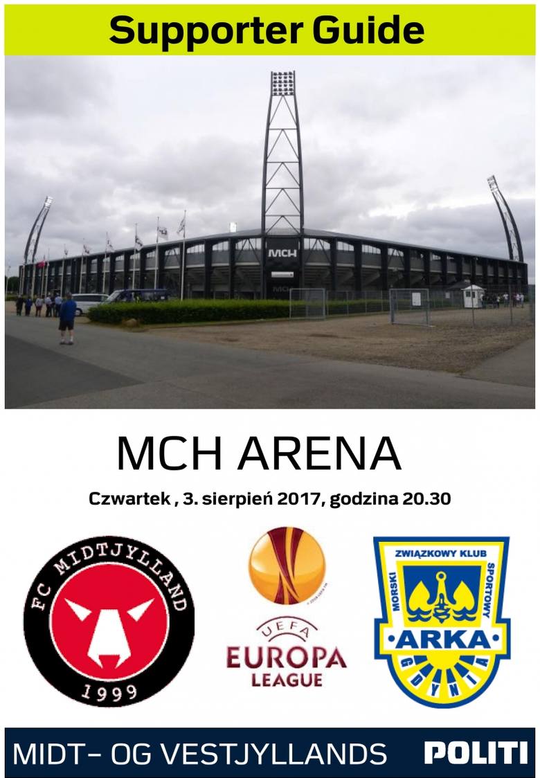 Informacje organizacyjne przed meczem Arki Gdynia z FC Midtjylland