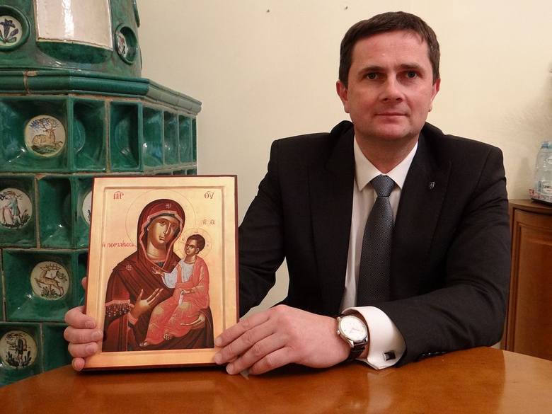 Ikona Matki Bożej podarowana przez promotora, ks. dr. Leszka Niewiadomskiego