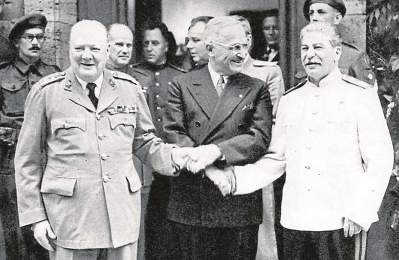 Wielka trójka w Poczdamie: Churchill, Truman i Stalin. Interesy Polaków liczyły się tam w najmniejszym stopniu
