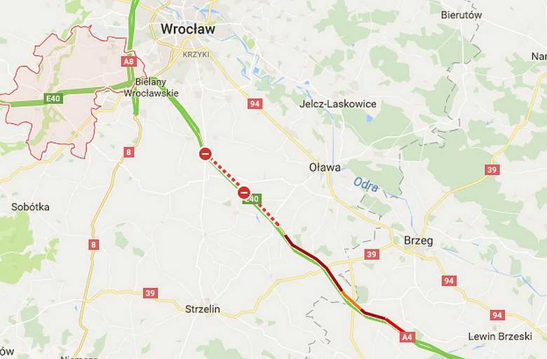 Zamknięta autostrada A4. Nie ma poboru opłat pod Wrocławiem