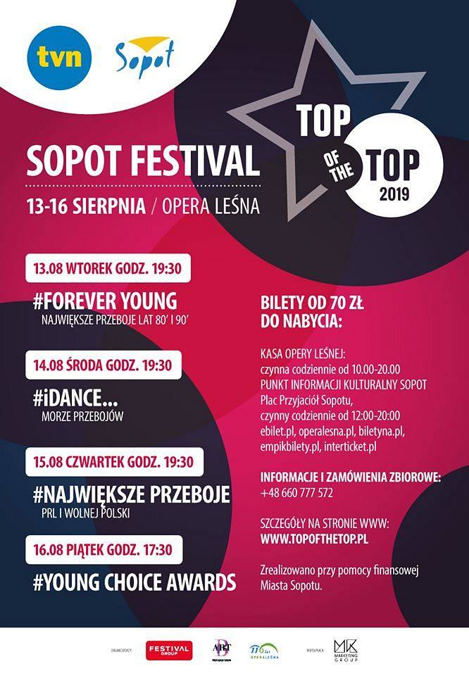 Top of the Top Sopot Festival 2019. Kto wystąpi? [program, lista wykonawców - 16.08.2019 roku]