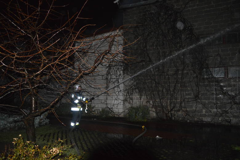 Prawie 100 strażaków gasiło duży pożar w Łowiczu. Straty oszacowano na ok. 1 mln zł [ZDJĘCIA]