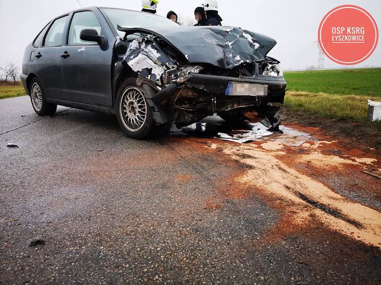 Wypadek pod Łowiczem. Jedna osoba została ranna. Policja zabrała sprawcy prawo jazdy [ZDJĘCIA]
