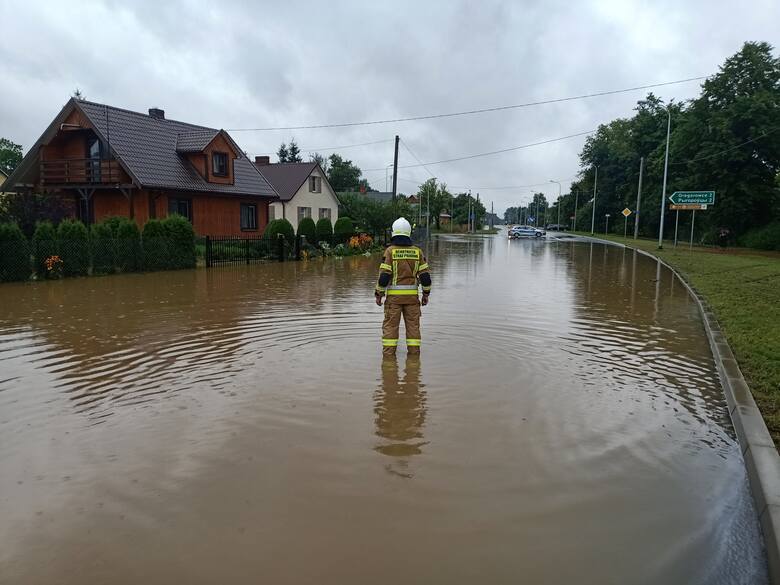W miejscowości Malinniki droga została zalana