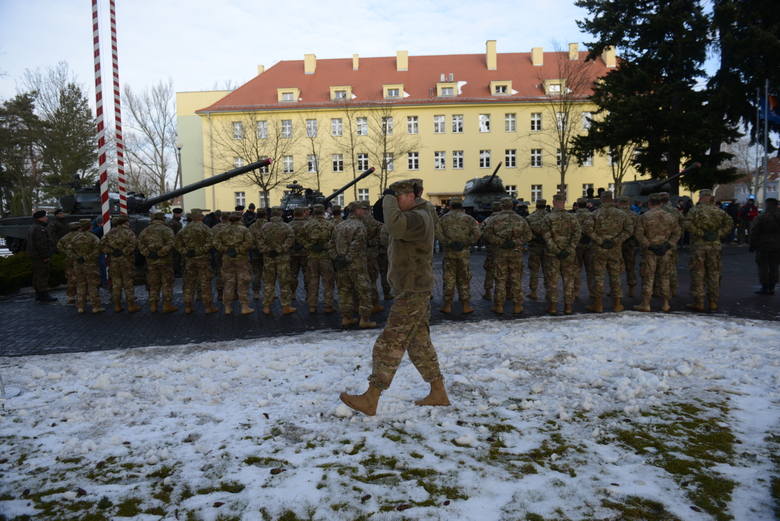 Największa grupa amerykańskich żołnierzy przyjechała do Żagania 12 stycznia 2017 r. 