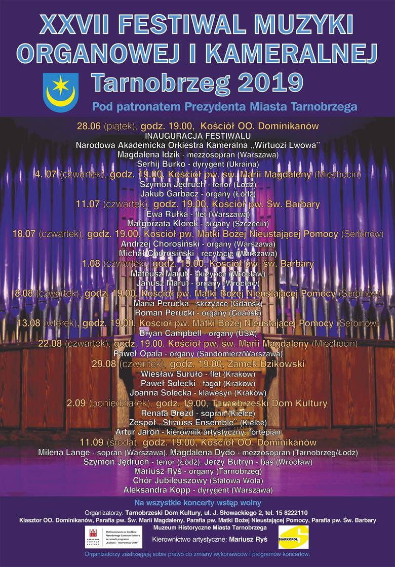 Inauguracja XXVII Festiwalu Muzyki Organowej i Kameralnej w Tarnobrzegu [PROGRAM]