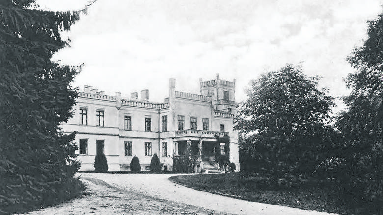 Pałac hrabiego Morstina w Strzelewie (zdjęcie pochodzi z okresu międzywojennego).