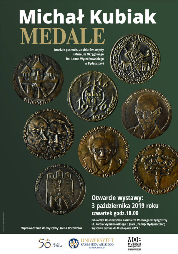 Znane budowle i ludzie na medalach rzeźbiarza Michała Kubiaka zobaczymy na wystawie w Bibliotece UKW