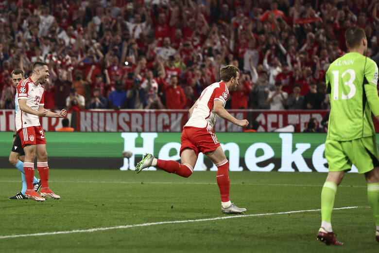 Harry Kane (Bayern) z golem w półfinale Ligi Mistrzów.
