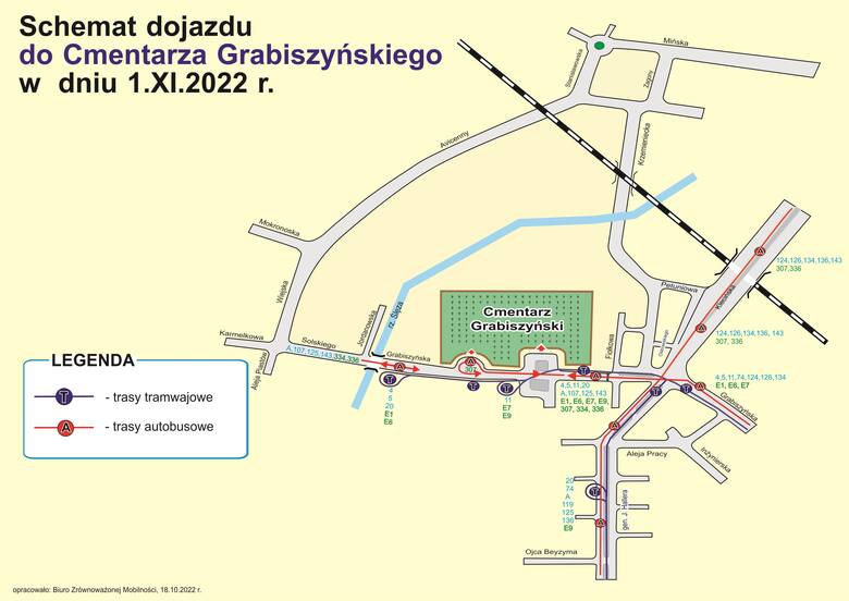 Dojazd do Cmentarza Grabiszyńskiego