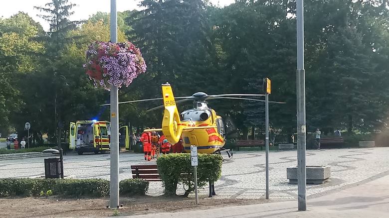 Helikopter LPR w centrum Międzyrzecza. - Transportowany jest mężczyzna - zaalarmował Czytelnik.  Co tam się stało? 