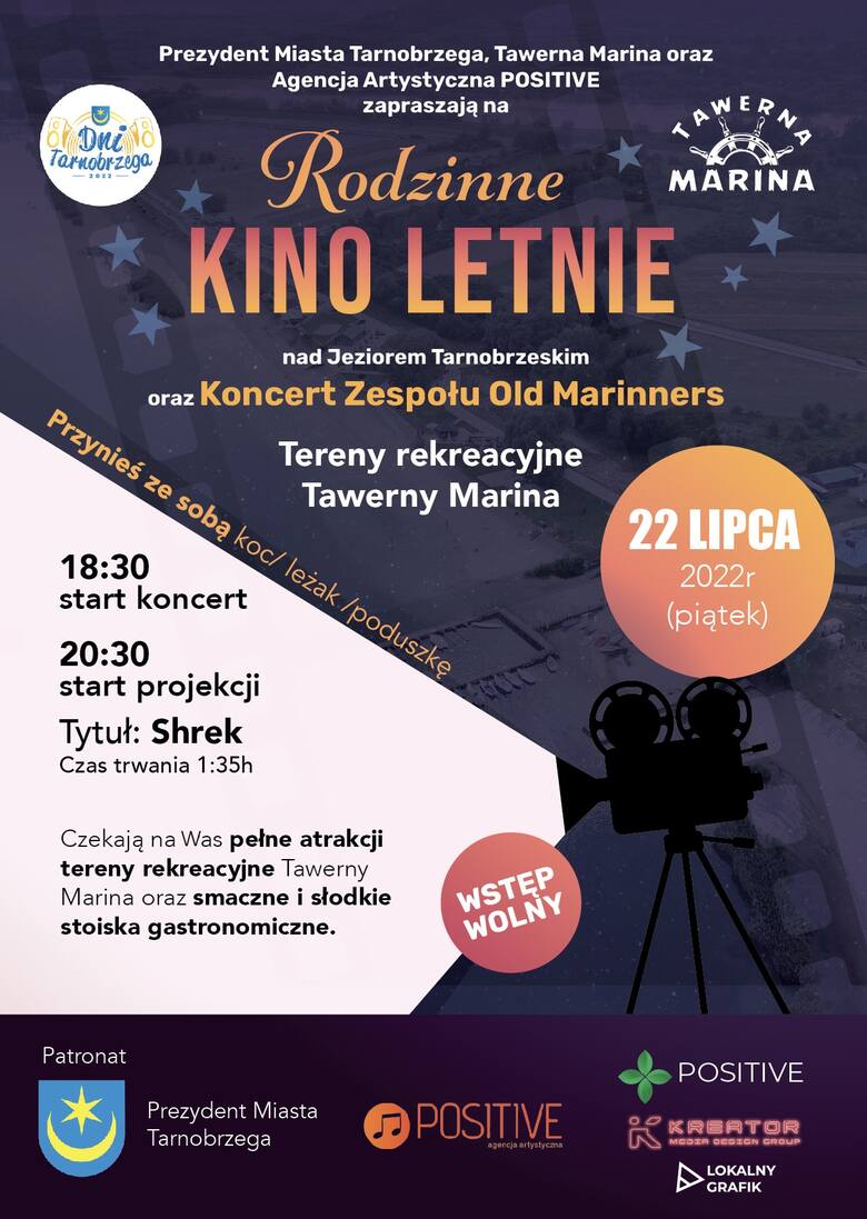Shrek nad Jeziorem Tarnobrzeskim. Przyjdź na rodzinne kino letnie w piątek 22 lipca 
