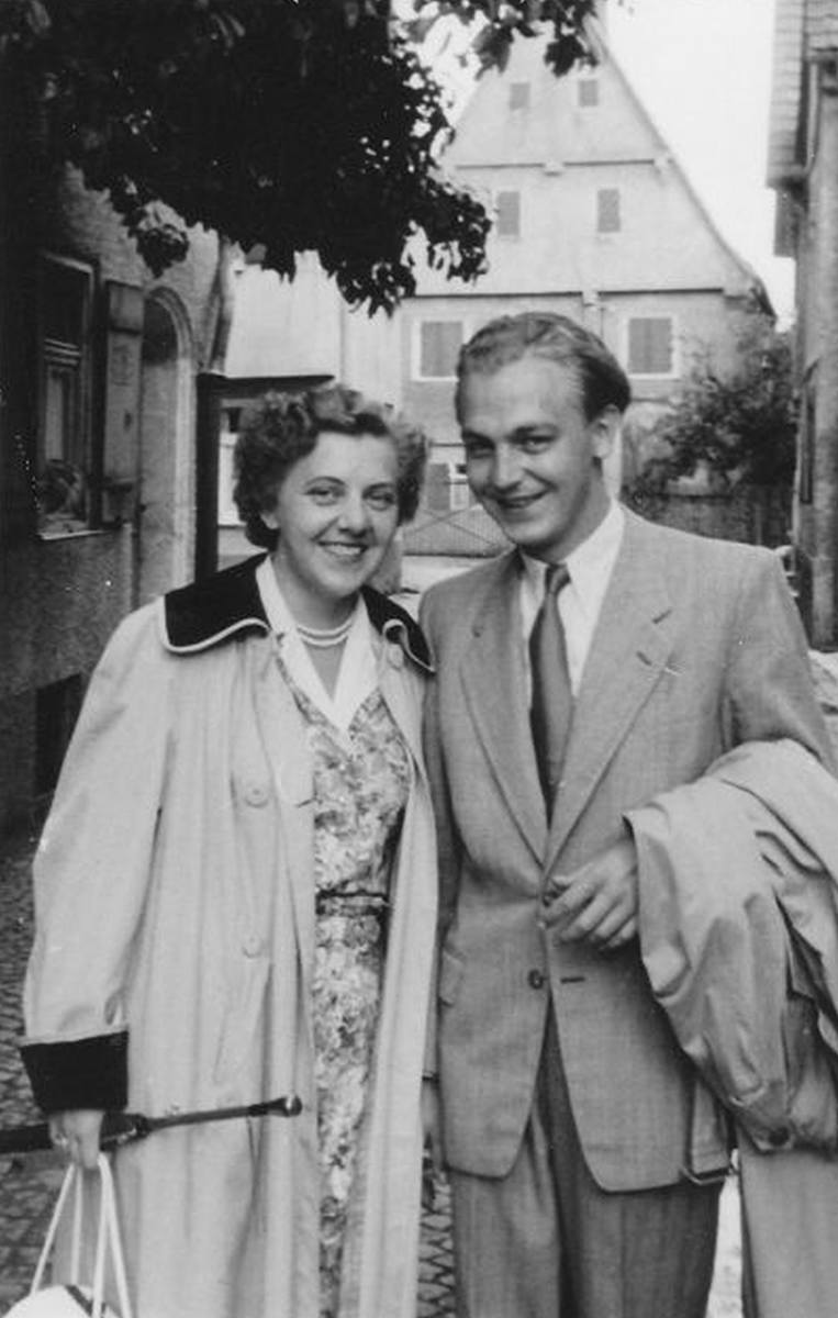 Heinz Piontek z żoną Giselą w 1952 roku.