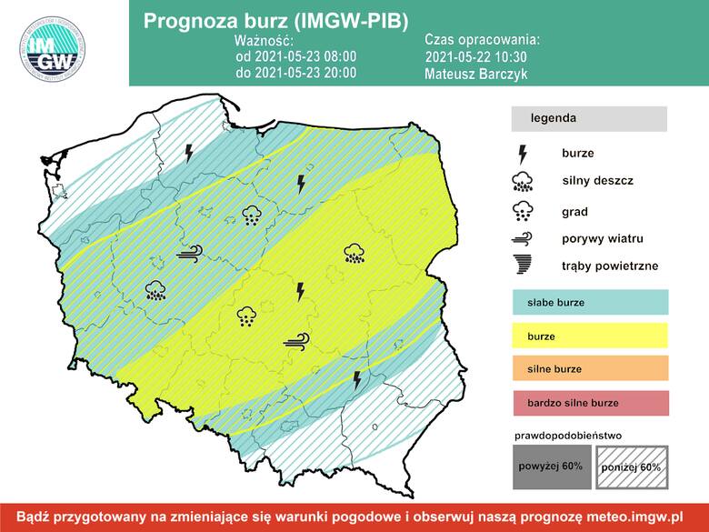 We Wrocławiu i regionie wciąż możliwe burze i grad. Ostrzeżenie IMGW