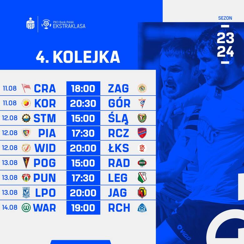 Terminarz 4. i 5. kolejki Ekstraklasy. Wiemy, kiedy odbędą się derby Łodzi. Widzew zagra z ŁKS-em w sobotę o 20:00