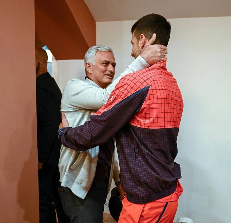 Novak Djoković i Jose Mourinho spotkali się przed meczem Serba w drugiej rundzie turnieju w Rzymie