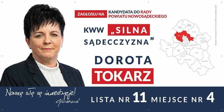 Dorota Tokarz - kandydatka do Rady Powiatu Nowosądeckiego