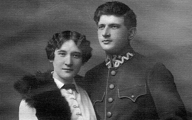 Podporucznik Józef Marjański z żoną Aleksandrą 