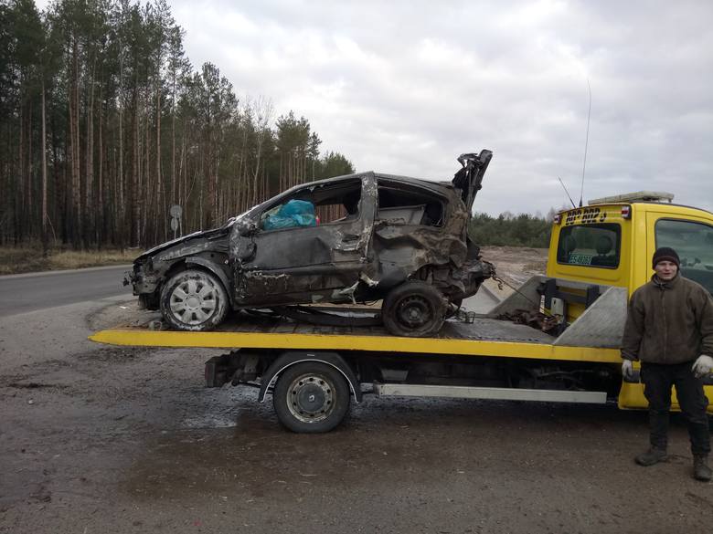 Wypadek na drodze w kierunku Bolimowa