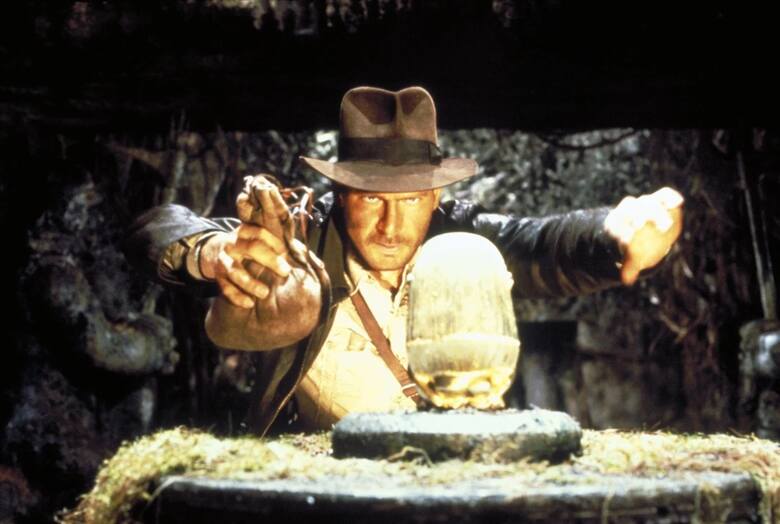 Harrison Ford w filmie "Poszukiwacze zaginionej Arki" z 1981 roku