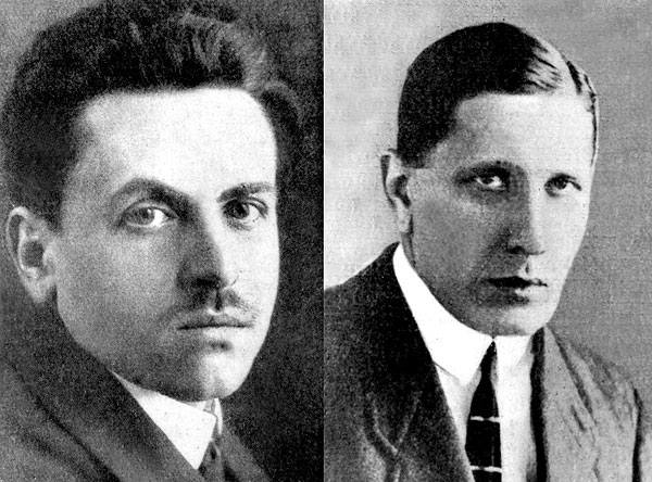 Odkrywcy walorów turystycznych Sławska: (od prawej) Roman Kordys (1886-1934) i Zygmunt Klemensiewicz (1886-1963).