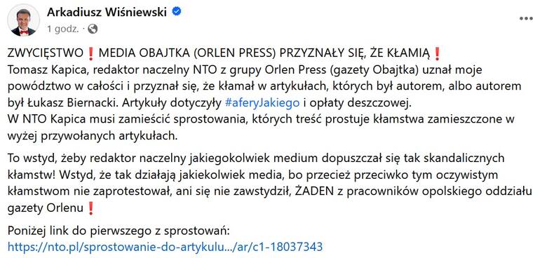 Bezczelna manipulacja prezydenta Arkadiusza Wiśniewskiego. Włodarz miasta atakuje media i wprowadza w błąd opinię publiczną