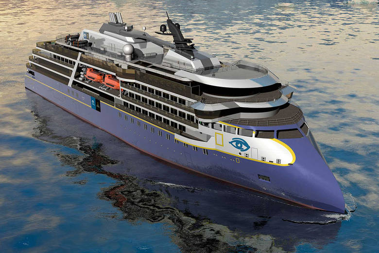 Gdyńska stocznia Crist zbuduje polarny statek pasażerski. Kadłub statku będzie miał innowacyjny kształt tzw. x-bow