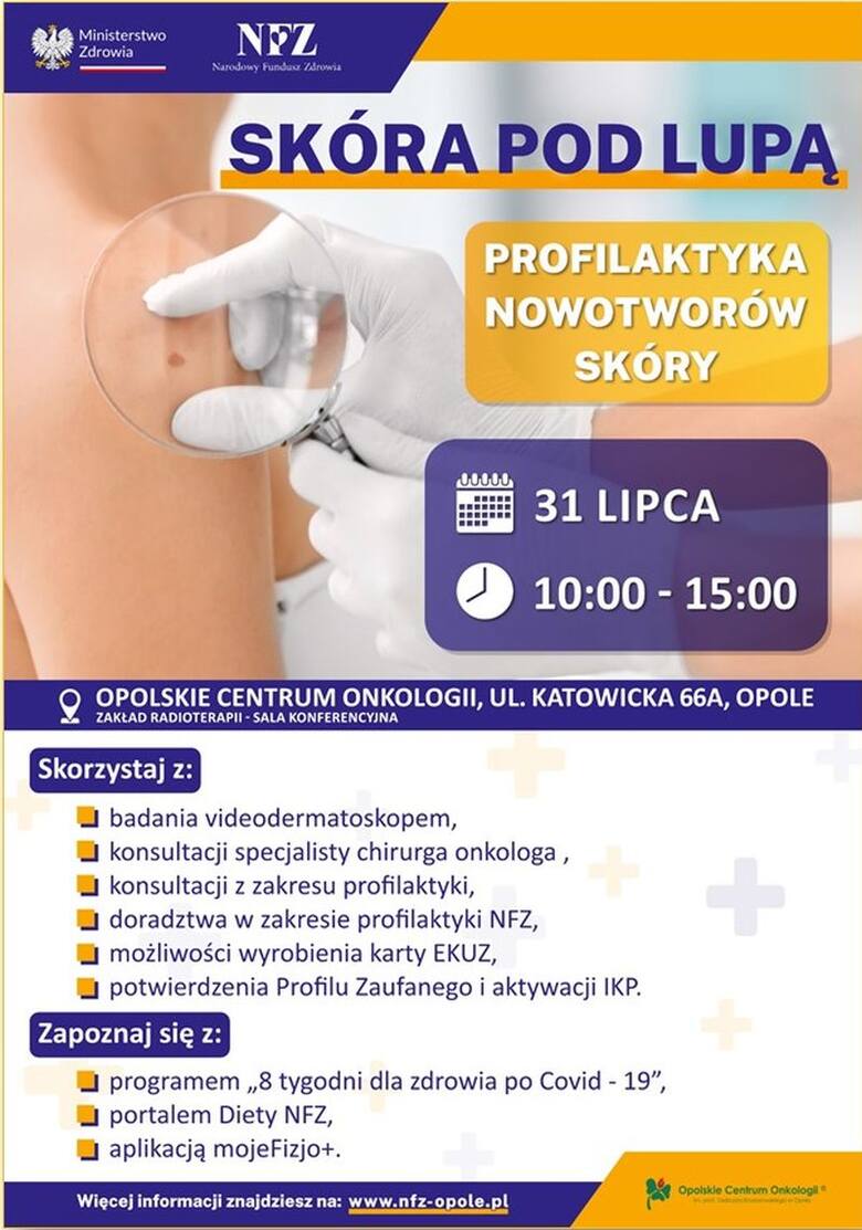 Program akcji profilaktycznej w Opolskim Centrum Onkologii.