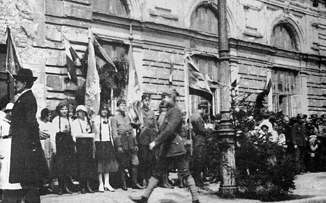 Powitanie Józefa Piłsudskiego na białostockim dworcu, 21 sierpnia 1919 roku
