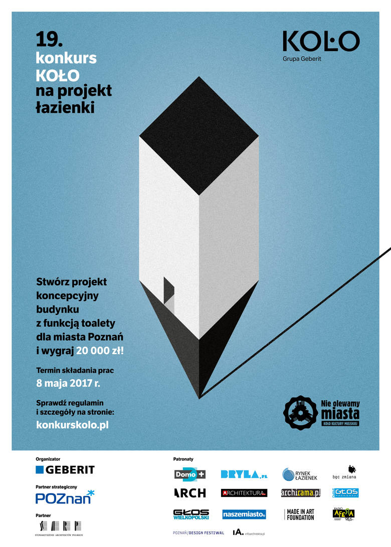 Konkurs Koło na projekt łazienki 2017: Internauci zagłosują na nową toaletę publiczną w Poznaniu!