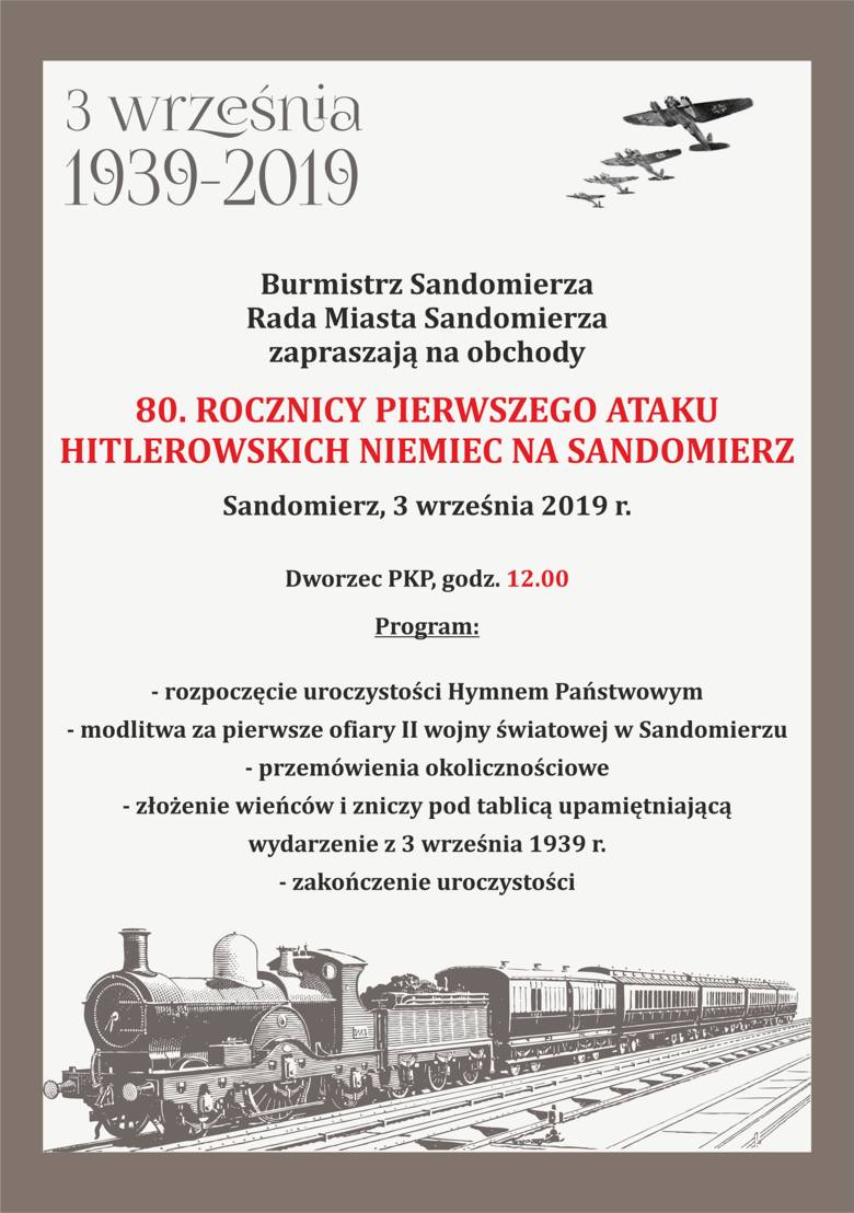 W Sandomierzu upamiętnią 80. rocznicę nalotu niemieckiego na dworzec kolejowy