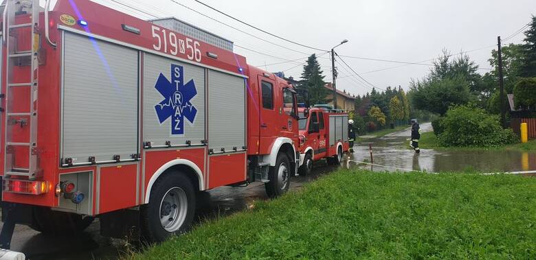 Działania strażaków w Jawiszowicach w gm. Brzeszcze